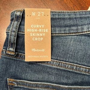 NWT Madewell Curvy High-Rise Skinny Crop Jeans